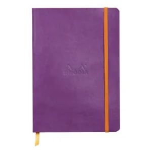 Rhodiarama soft A5 purple dot ivory