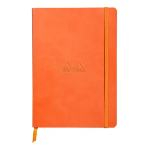 Rhodiarama soft A5 tangerine dot ivory