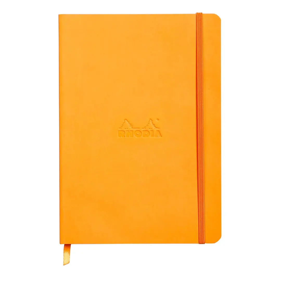 Rhodiarama soft orange A5 5x5 squ