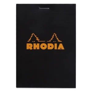 Rhodia head stapled pad black N°12 squar
