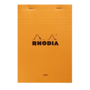 Rhodia head stapled pad orange N°15 ruled 150sh