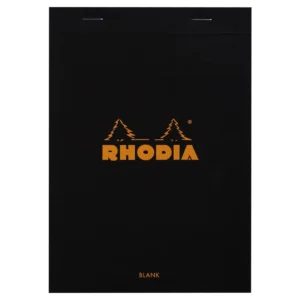 Rhodia head stapled pad black N°16 plain