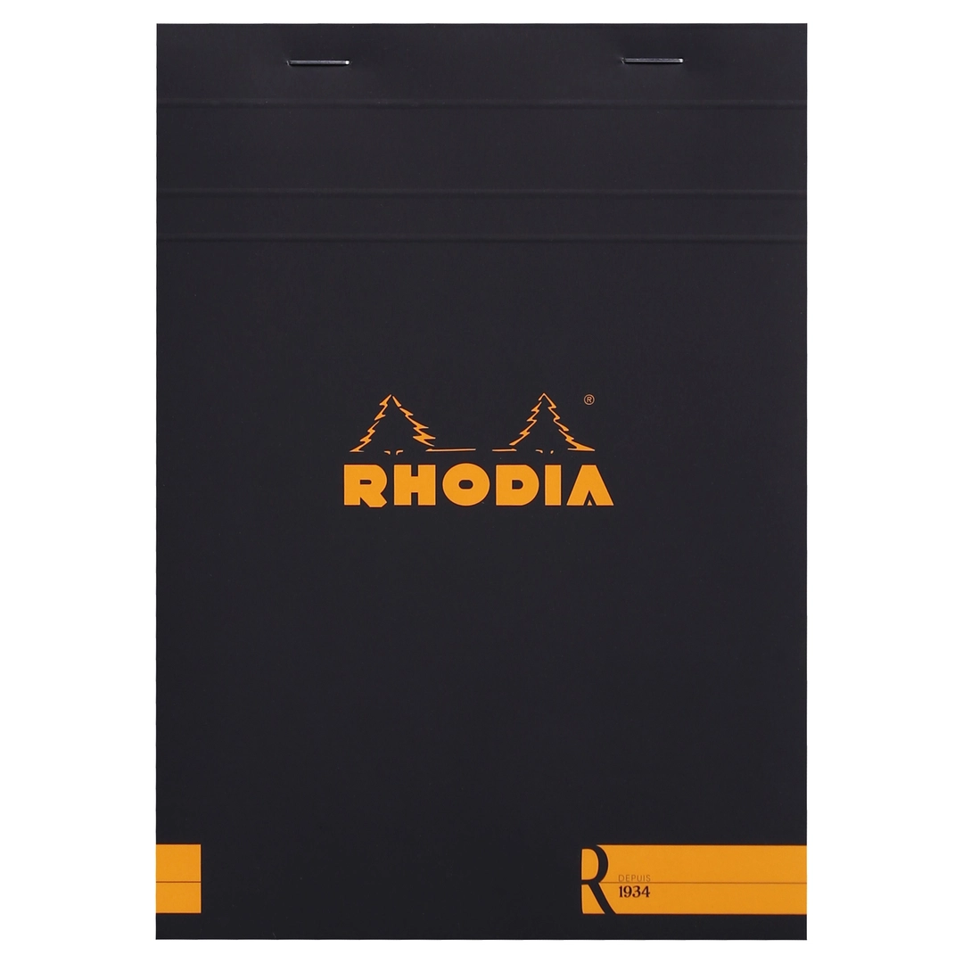 Rhodia le R Black head st.pad linedN°16