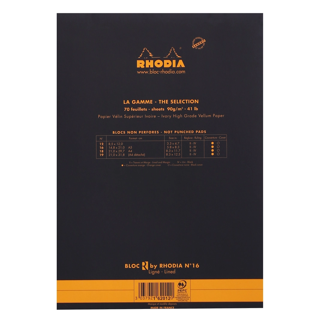 Rhodia le R Black head st.pad linedN°16 - Bild 3