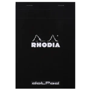 Rhodia head stapled pad black N°16 dotted