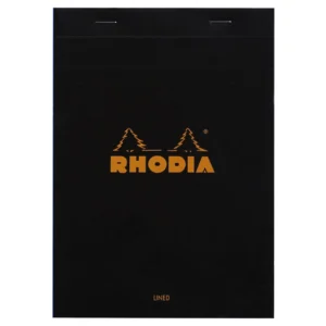Rhodia head stapled pad black N°16 ruled