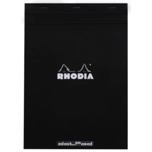 Rhodia head stapled pad black N°18 dotted