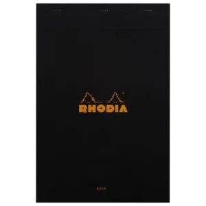 Rhodia head stapled pad black N°19 plain