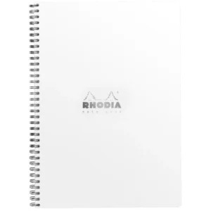 Rhodia NoteBook wire white A4+ squared