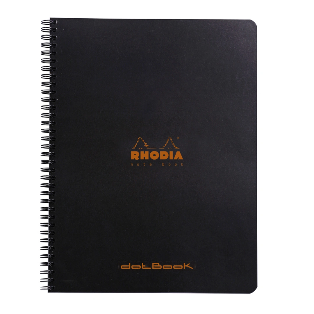 Rhodia NoteBook wire black A4+ dot