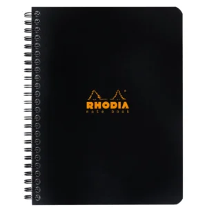 Rhodia NoteBook wire black A5+ squared