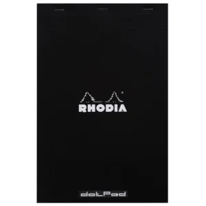 Rhodia head stapled pad black N°19 dot