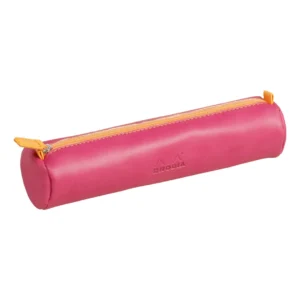 Rhodiarama round pencil case Raspberry
