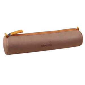 Rhodiarama round pencil case rosewood