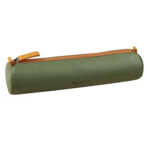 Rhodiarama round pencil case sage