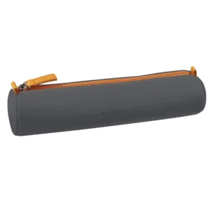 Rhodiarama round pencil case titanium