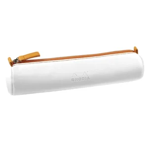 Rhodiarama round pencil case white