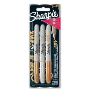 Sharpie Metallic 1,4 mm 3-pack  guld, silver, bronze