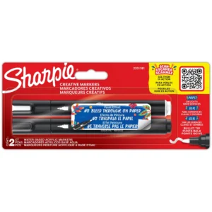 Sharpie Creative Acrylic Marker svart och vit i blisterförpa