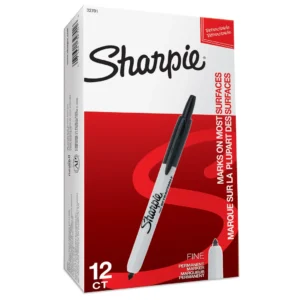 Sharpie Fine märkpenna med tryckknapp svart