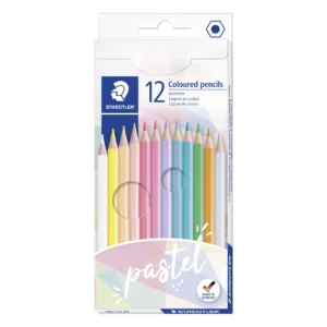 Träfärgpenna Pastel line, hexagonal, 12 st. i pappask (12)