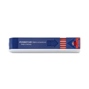 Blyertsreservstift Mars Lumochrom 2,0mm röd (12 stifter)