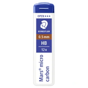 Blyertsreservstift Mars Micro 0,5mm HB (12 stifter)