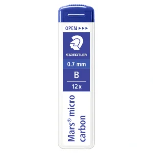 Blyertsreservstift Mars Micro 0,7mm B (12 stifter)