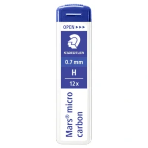Blyertsreservstift Mars Micro 0,7mm H (12 stifter)
