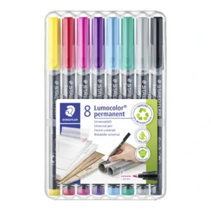 LUMOCOLOR PERM F 0,6MM 8 ASS/BOKS