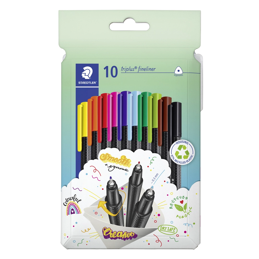 TRIPLUS FINELINER rPP 10 STK/ASS