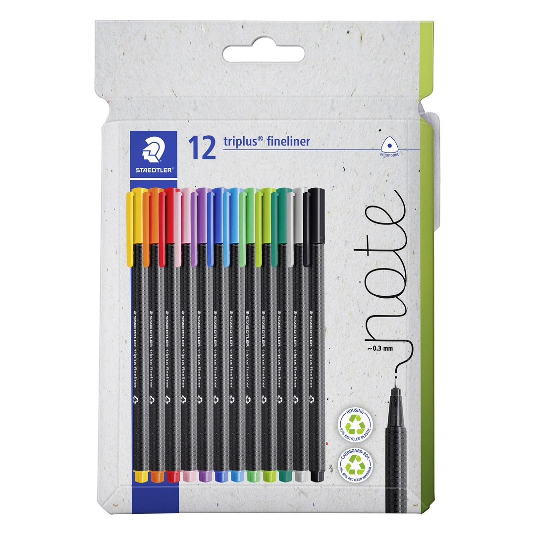 TRIPLUS FINELINER rPP 12 STK/ASS