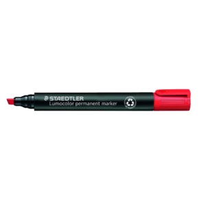 Märkpenna Lumocolor Perm snedskuren 2-5mm röd