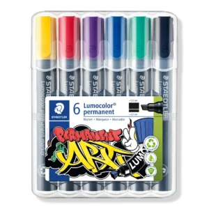 LUMOCOLOR MARKER PERMANENT 6 ASS