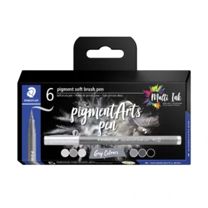 pigment soft brush penna Grå 6 st