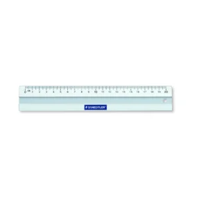 Linjal aluminium m/glidstopp 20cm