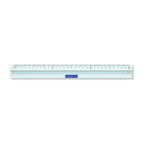 Linjal aluminium m/glidstopp 30cm