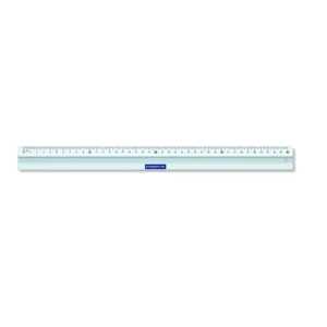Linjal aluminium m/glidstopp 40cm