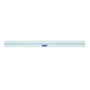 Linjal aluminium m/glidstopp 50cm
