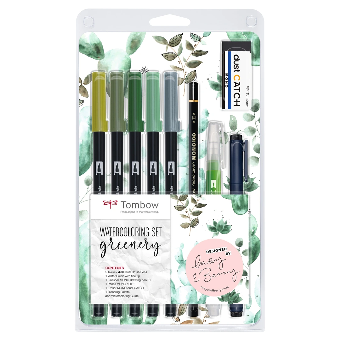 Tombow ABT Dual Brush set Greenery (9)