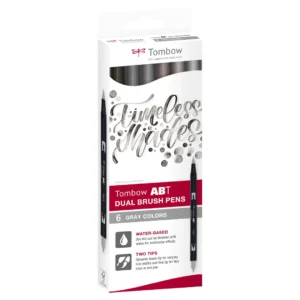Tombow ABT Dual Brush 6C-6 Grey colors carton (6)