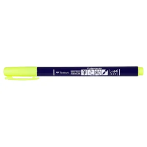 Tombow kalligrafipenna Fudenosuke hård neon gul