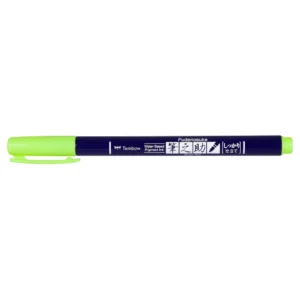 Tombow kalligrafipenna Fudenosuke hård neon grön
