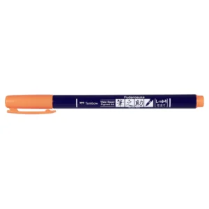 Tombow kalligrafipenna Fudenosuke hård neon orange