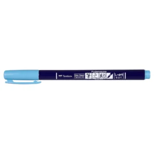 Tombow kalligrafipenna Fudenosuke hård neon blå