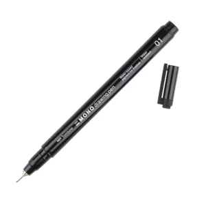 Fineliner Tombow MONO drawing 01 svart