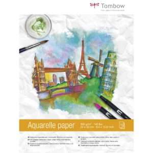 Tombow Akvarellblock 24x32 300g 15ark
