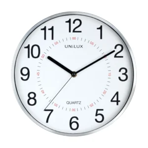 Unilux Clock Aria, Metal Grey