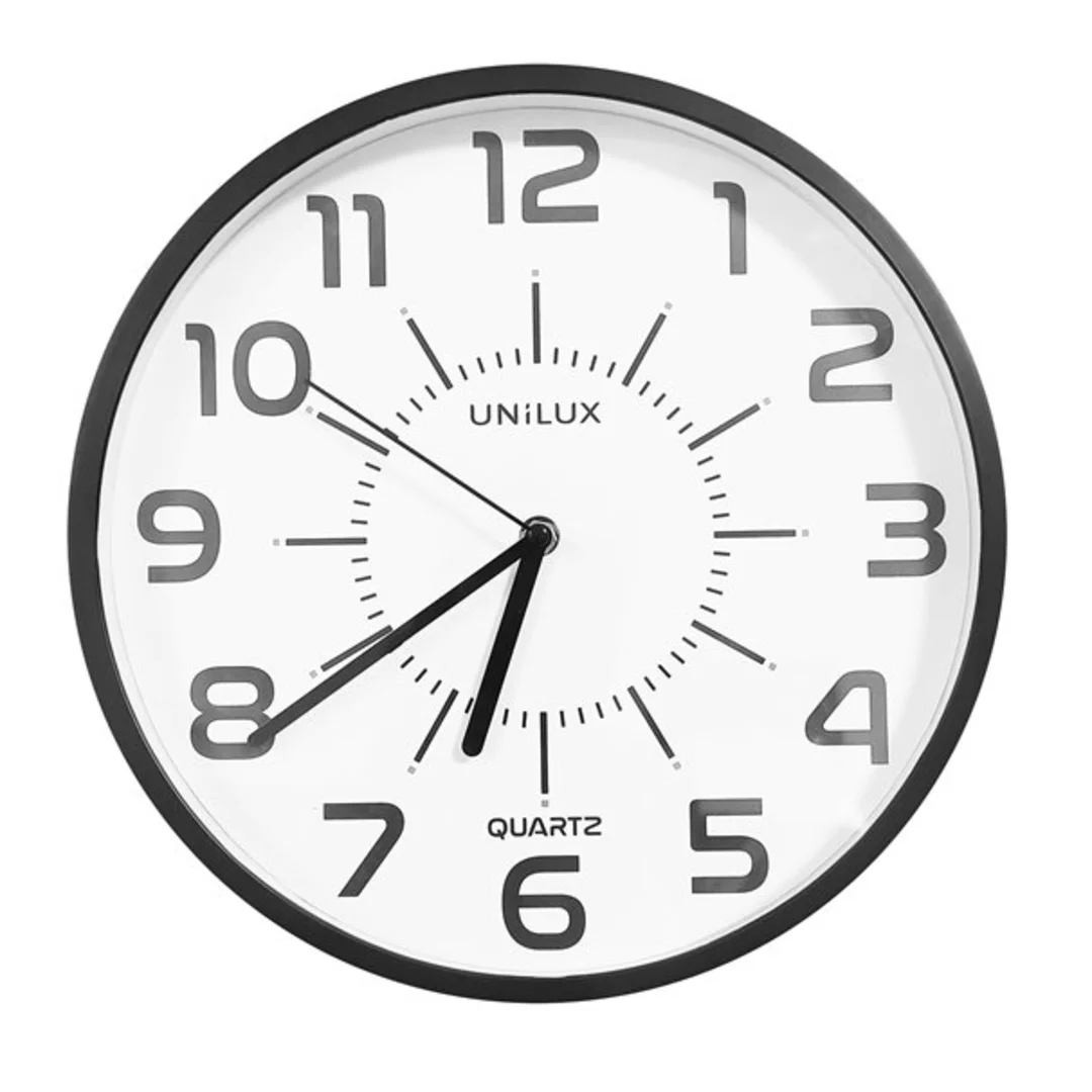 Wallclock Unilux Pop 30,5 plastic lens