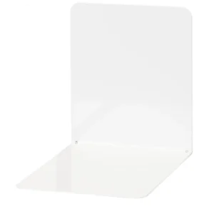 Bokstöd av metall med plastbeläggning 2-pack vita